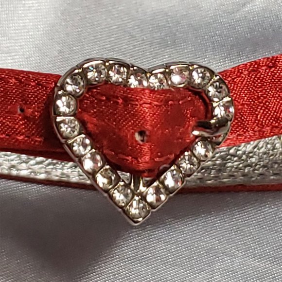 NIB PROMISCUOUS red satin strappy heels BELLE 10 - Picture 4 of 7